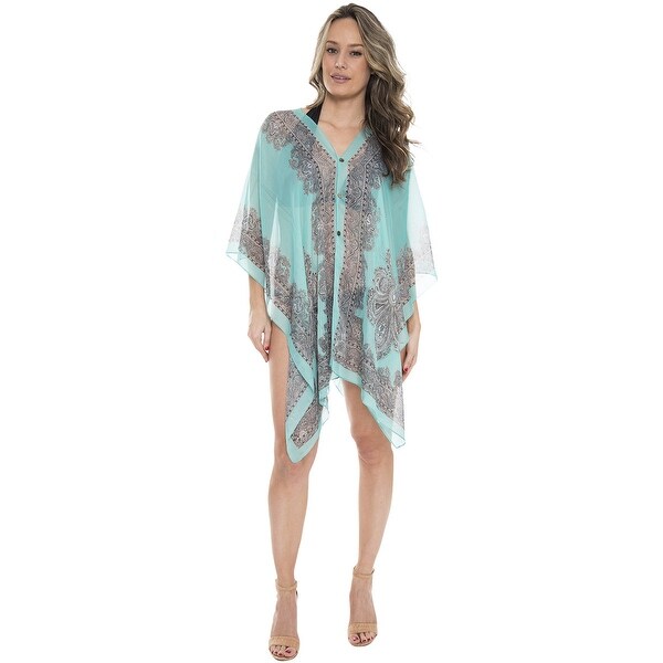 chiffon poncho dress