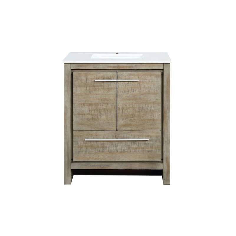 Lafarre 30 in W x 20 in D Rustic Acacia Bath Vanity and White Quartz Top