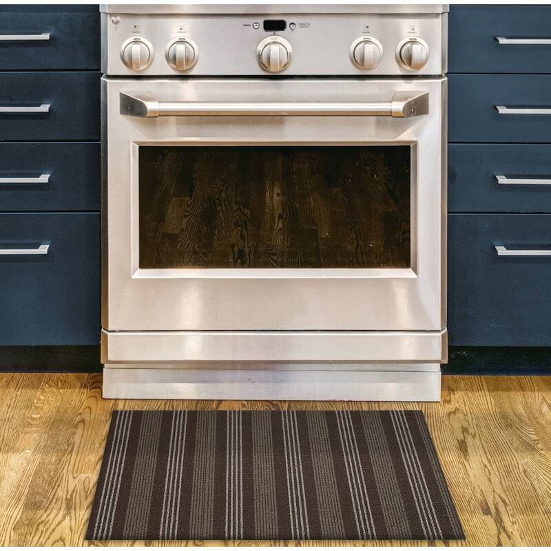 Nautica PVC Loop Utility Indoor/Outdoor Striped Mat