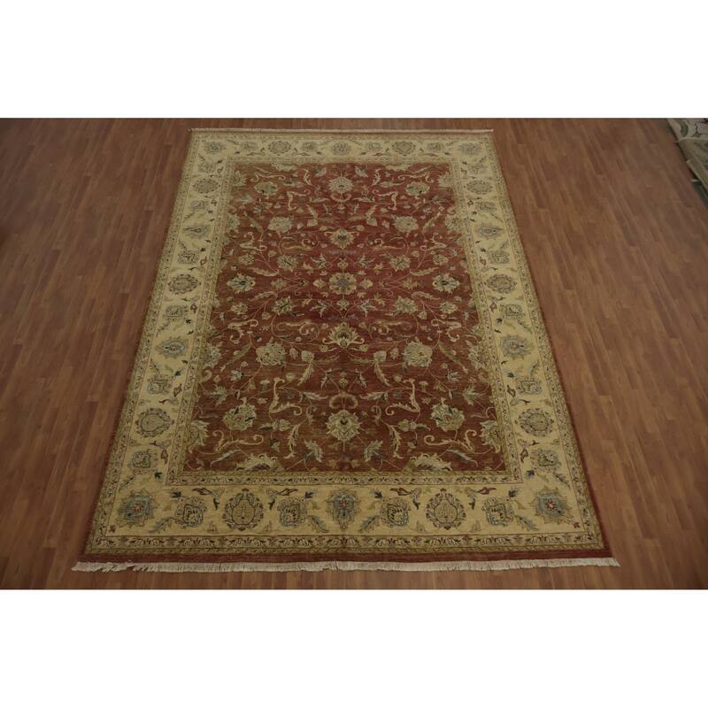 Hand Knotted Oriental 100% Wool Carpet Traditional All-Over Oranges & Rust Peshawar Area Rug - 14' 3'' X 10' 2''