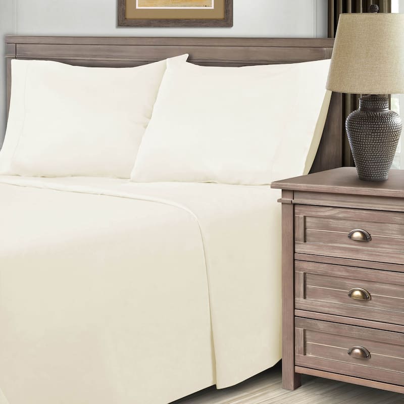 Superior 600 Thread Count Cotton Blend Sheet Set - Olympic Queen - Ivory