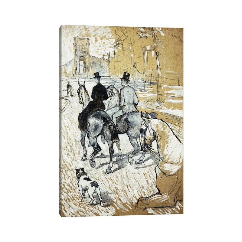 iCanvas "Horse-Riders Going Toward The Bois de Boulogne, 1888" by Henri de Toulouse-Lautrec Canvas Print