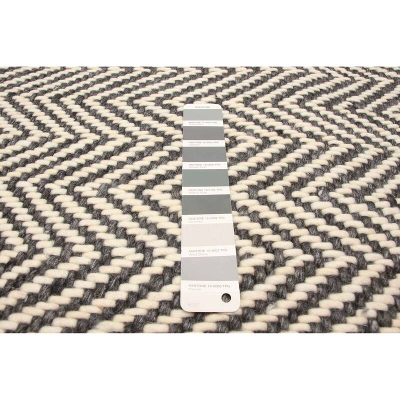 ECARPETGALLERY Hand Tufted Sienna Grey Wool Rug - 6'0 x 9'0