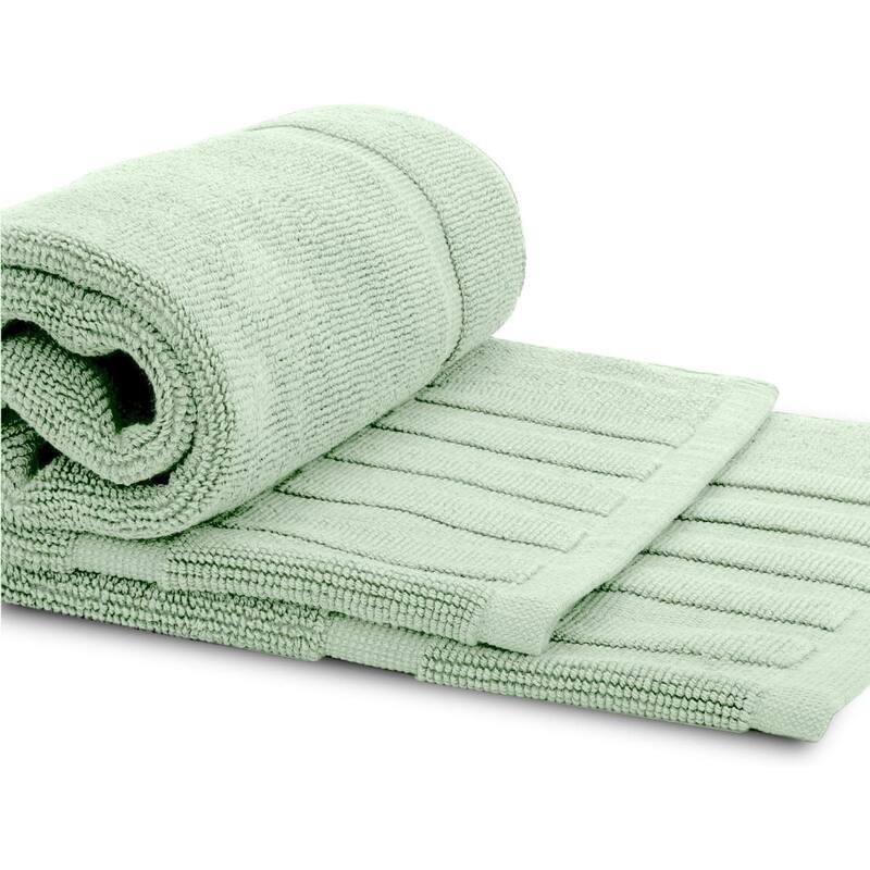 White Classic Luxury Cotton Bath Mat 22x34 Set of 2