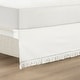 preview thumbnail 1 of 10, Lush Decor Boho Fringe 15-Inch Tailored Drop Easy Fit Bedskirt King - Pure White