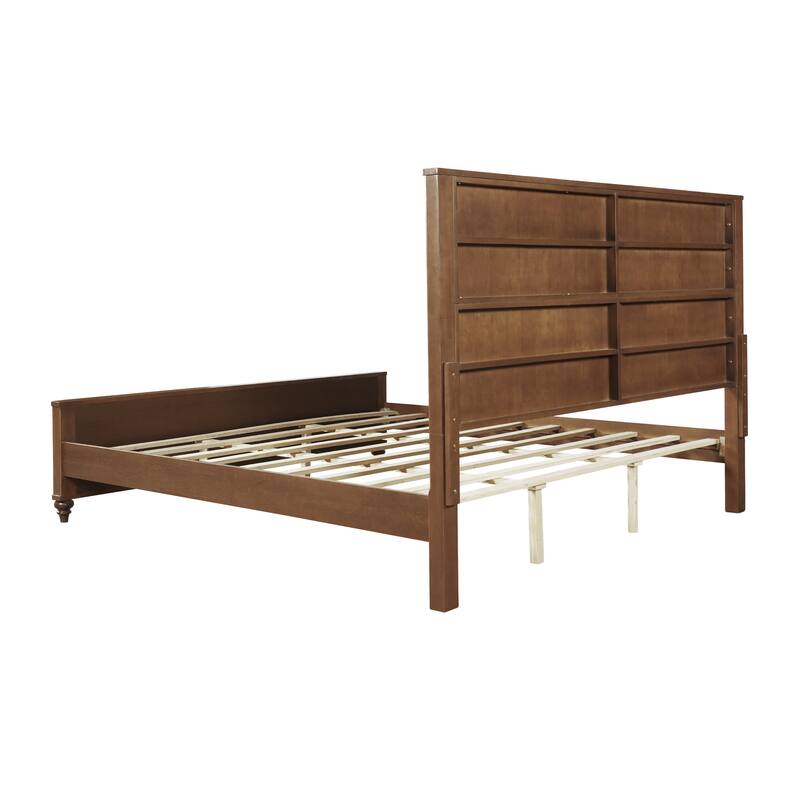 Christopher Knight Home - Silverton Modern 3-Piece Bedroom Set with Classic Grooved Panels Bed Frame & Matching Nightstands