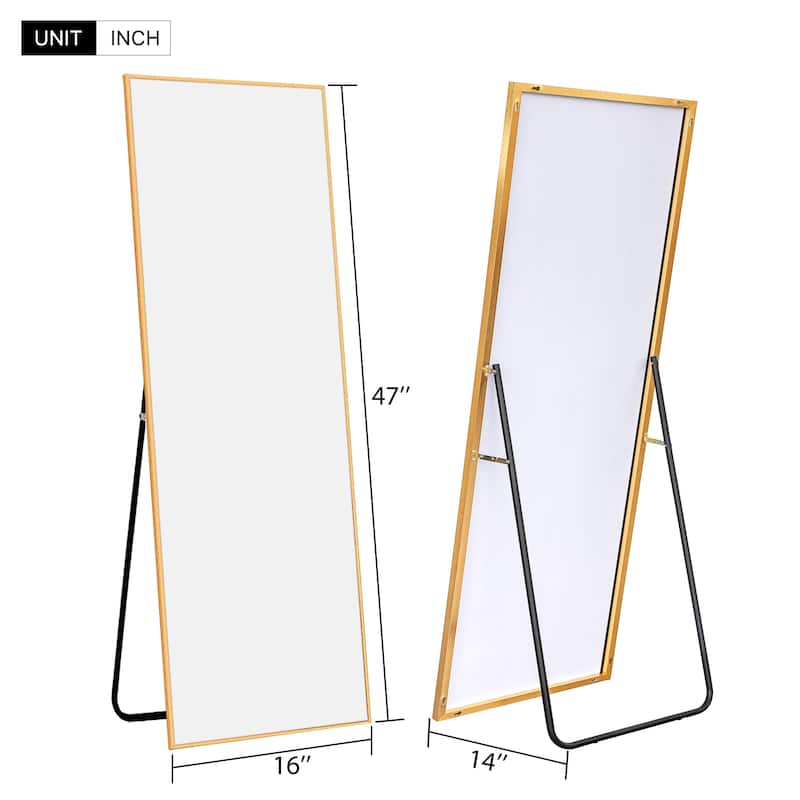 Framed Floor Mirror Standing Holder Full Length Mirrors