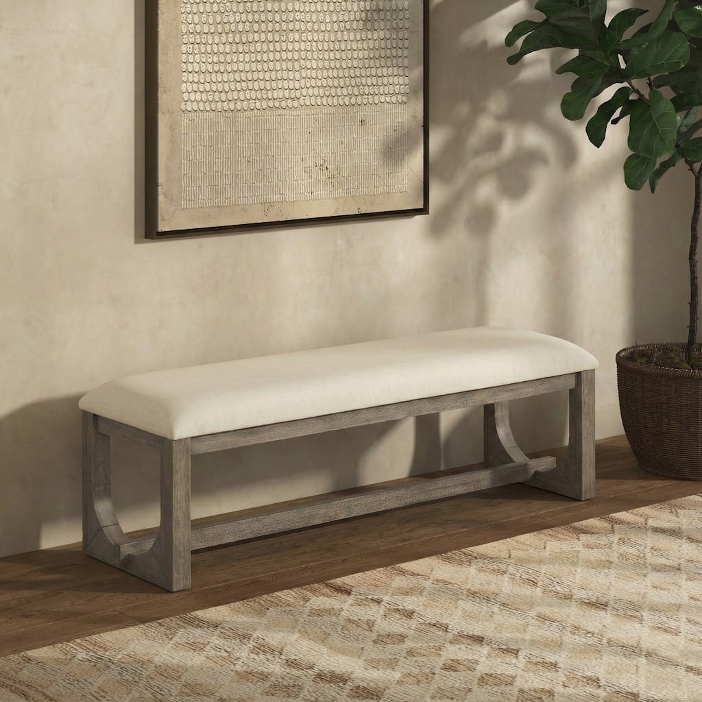 SAFAVIEH Couture Doriella Wood Bench - 51"W x 16"D x 18"H