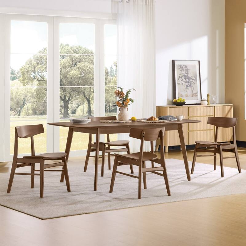 Spruce & Spring Modern Farmhouse Dining Chair with Ergonomic Bentwood Back