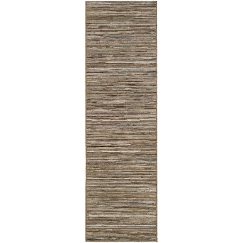 Dream Decor Rugs Vector Loft Indoor Outdoor Area Rug - 2'3" x 11'9" Runner - Brown/Gray