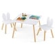 preview thumbnail 1 of 27, 3 Pieces Kids Table and Chairs Set for Arts Crafts Snack Time - 24.5" x 24.5" x 17"