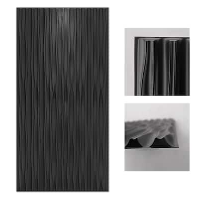 Art3d 47.2X23.6 in PVC 3D Wall Panels for Interior Wall Decor,Textured Wavy Wall Panels, 46.2 SF, 6-Sheet - 47.2x23.6 in