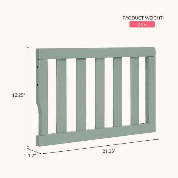 dimension image slide 3 of 9, Dream On Me Convertible Crib Toddler Guard Rail