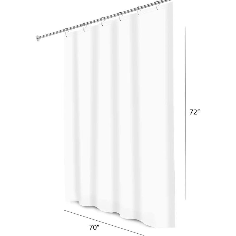 PEVA Liner Magnetic Shower Curtain Liner 70"x72" (Black)