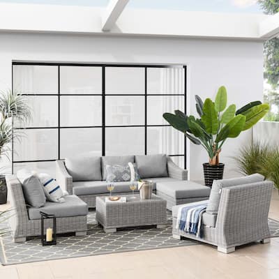 Conway 5-Piece Outdoor Patio Wicker Rattan Furniture Set