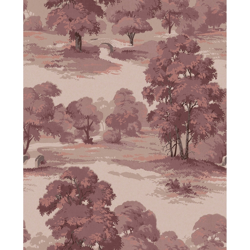 Sherwood Merlot Glade Wallpaper