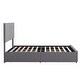 preview thumbnail 10 of 9, Full Size Upholstery Platform Bed with Four Drawers on Two Sides,Modern Style