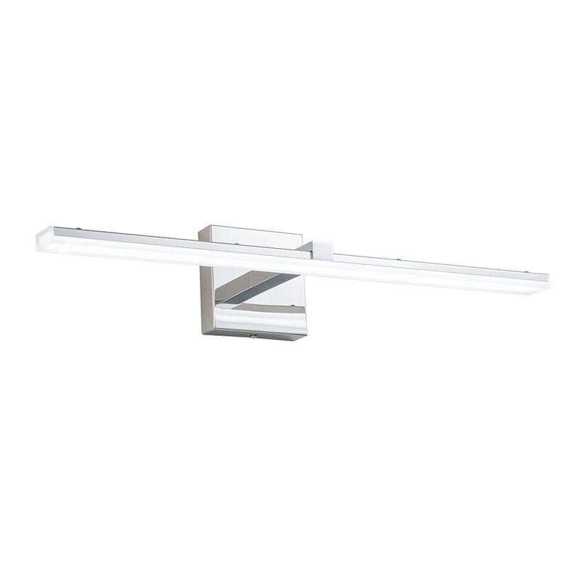 Dimmable Linear LED Chrome Vanity Wall Sconce 3CCT 17W 24in