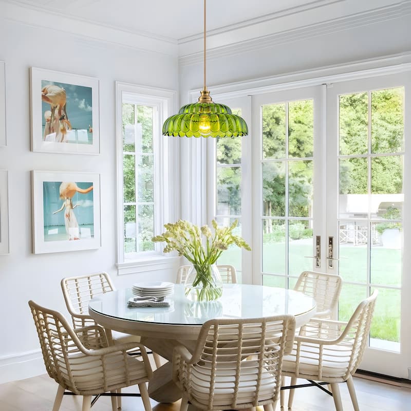 Starsky Modern 1-Light Single Novelty Glass Pendant