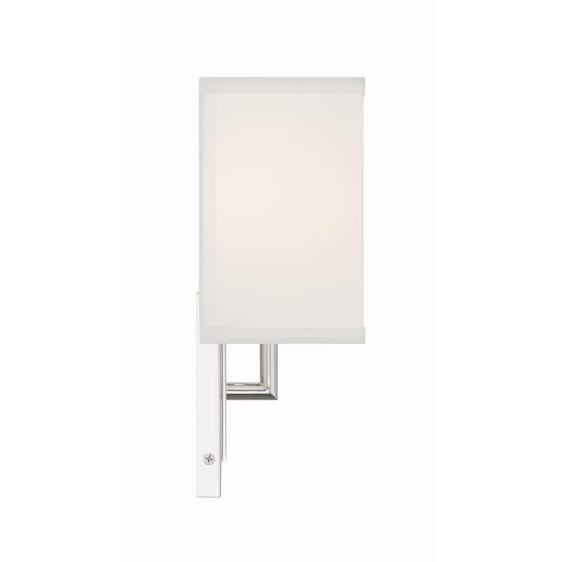 Brent 1 Light Polished Nickel Sconce - 7"W x 10"H x 4"D