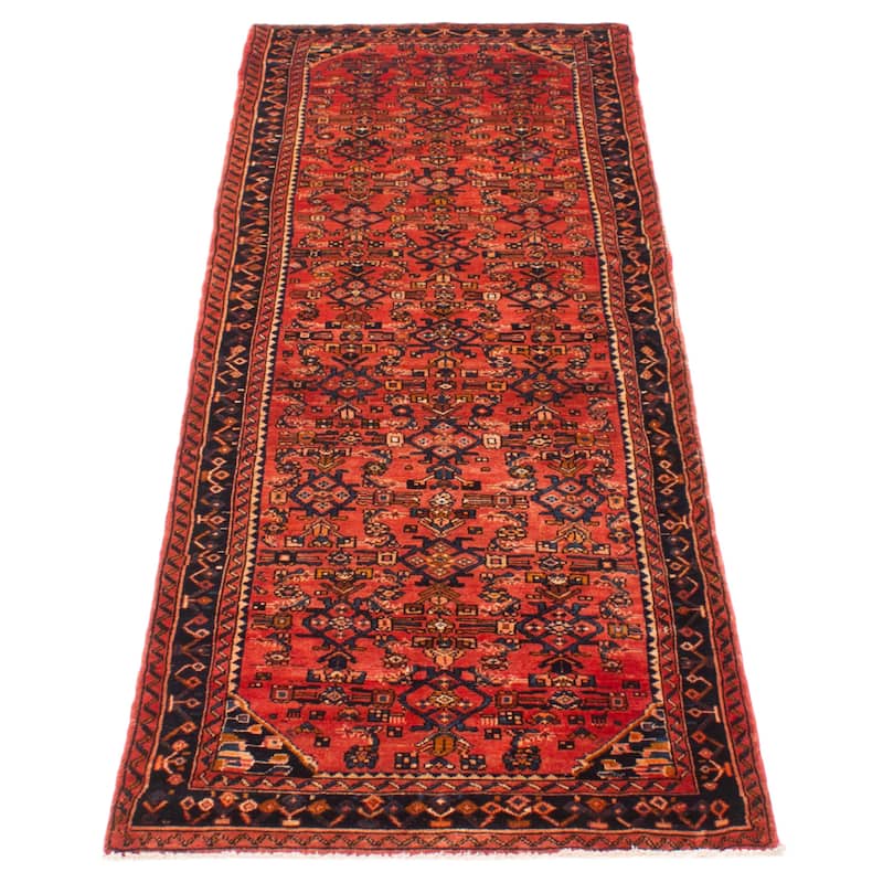ECARPETGALLERY Hand-knotted Andelz Dark Copper Wool Rug - 3'5 x 9'10