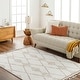 preview thumbnail 7 of 10, Livabliss Valencia Modern Moroccan Plush Area Rug Brown/Cream - 2' x 3'
