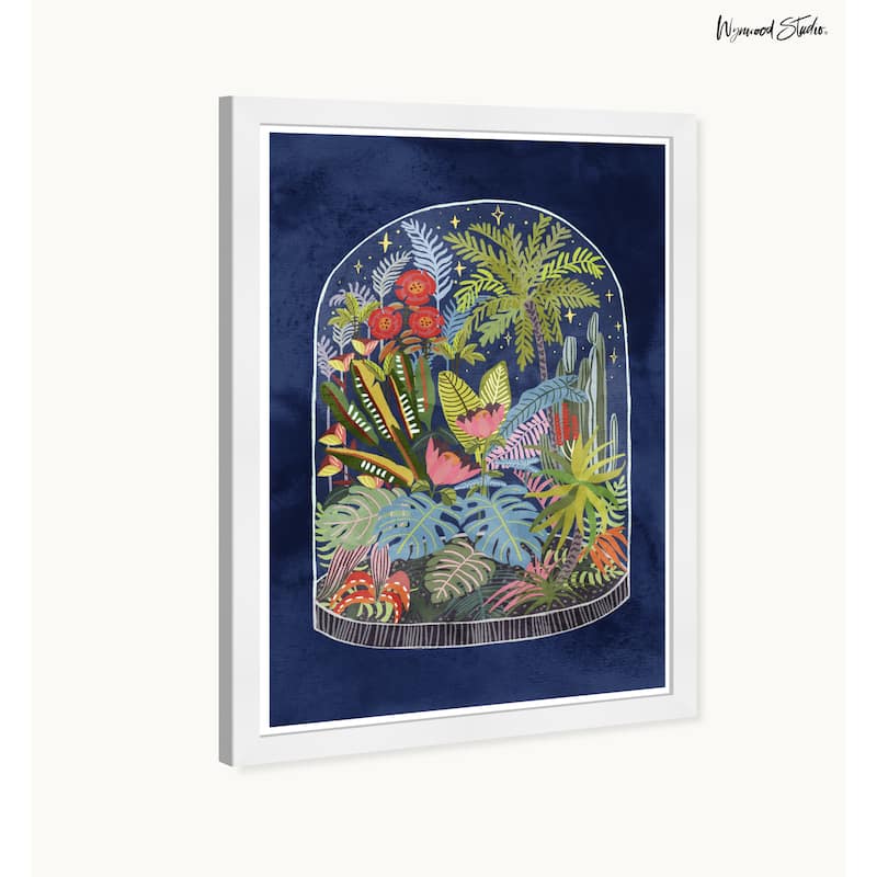 Wynwood Studio Bottled Jungle Framed Trendy Maximalist Decor 1 Piece Canvas Wall Art
