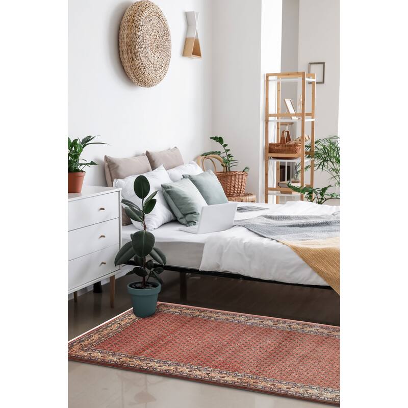 ECARPETGALLERY Hand-knotted Andelz Red Wool Rug - 3'5 x 10'2