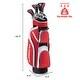 preview thumbnail 4 of 6, Set 10 Pieces Golf Clubs Set includes Alloy Driver Red/Black/Pink