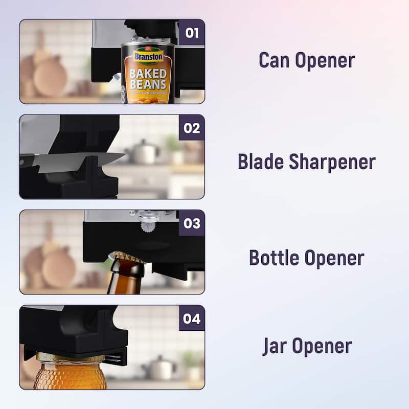 Elitra 4 in 1 Under the Cabinet Mounted Electric Can Opener