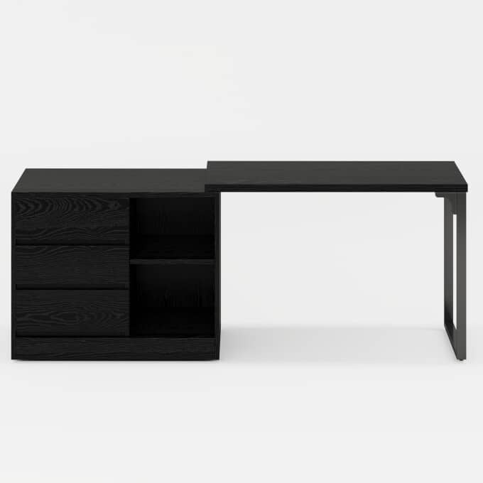 Stylish L-Shaped Vanity Desk, White Makeup Table