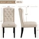 preview thumbnail 3 of 5, Yaheetech 2pcs Upholstered Dining Chair Button Tufted Dining Room Chair with Nailhead Trims