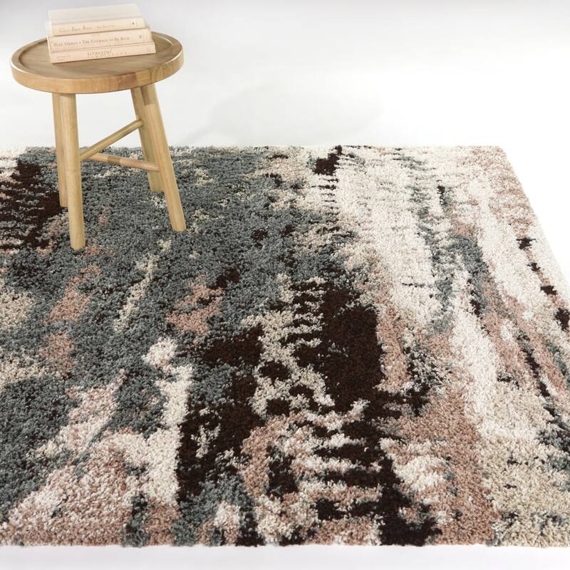 Macleod Abstract Modern Area Rug - 5'3" x 7' - Cream - Rectangle
