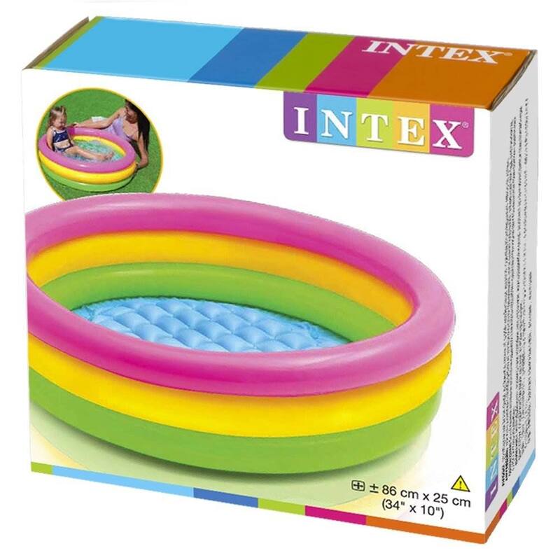 Intex 2.8ft x 10in Sunset Glow Inflatable Colorful Baby Swimming Pool (2 pack) - 1.3