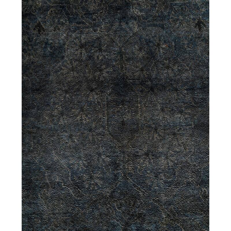 Overdyed One-of-a-Kind Hand-Knotted Area Rug - Gray - 10' 1" x 14' 0"