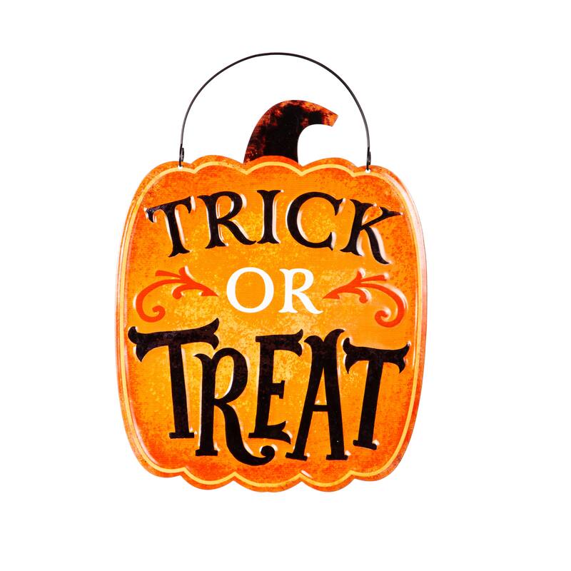 Printed Metal Hanging Halloween Sign