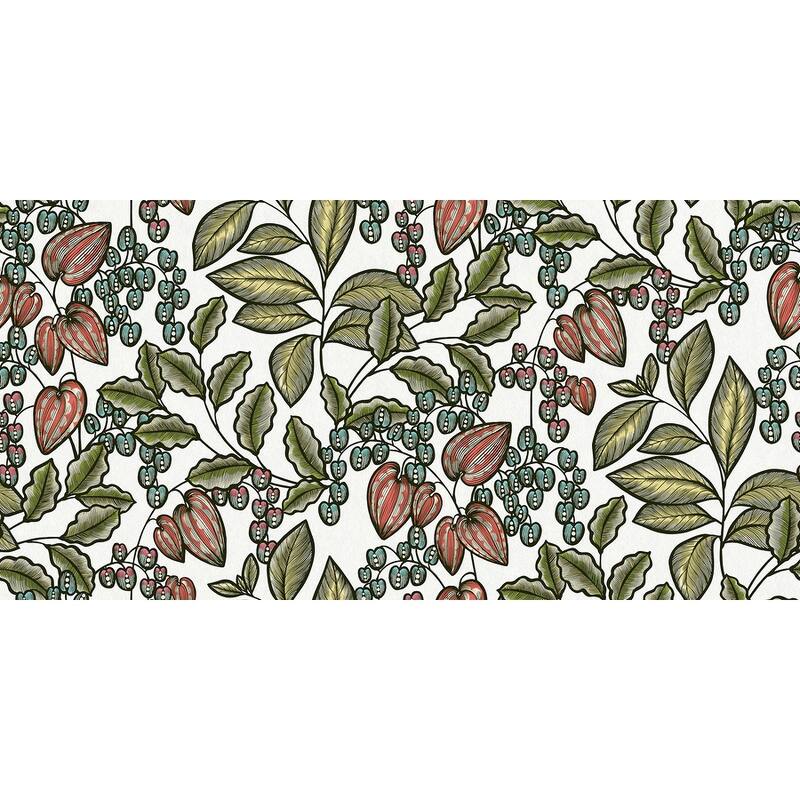 AS Creation Leif White Vine Trail Wallpaper