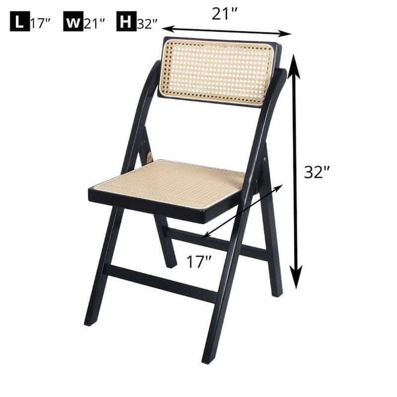 Aria Set of 2 Tristan Bamboo Wood Folding Chair