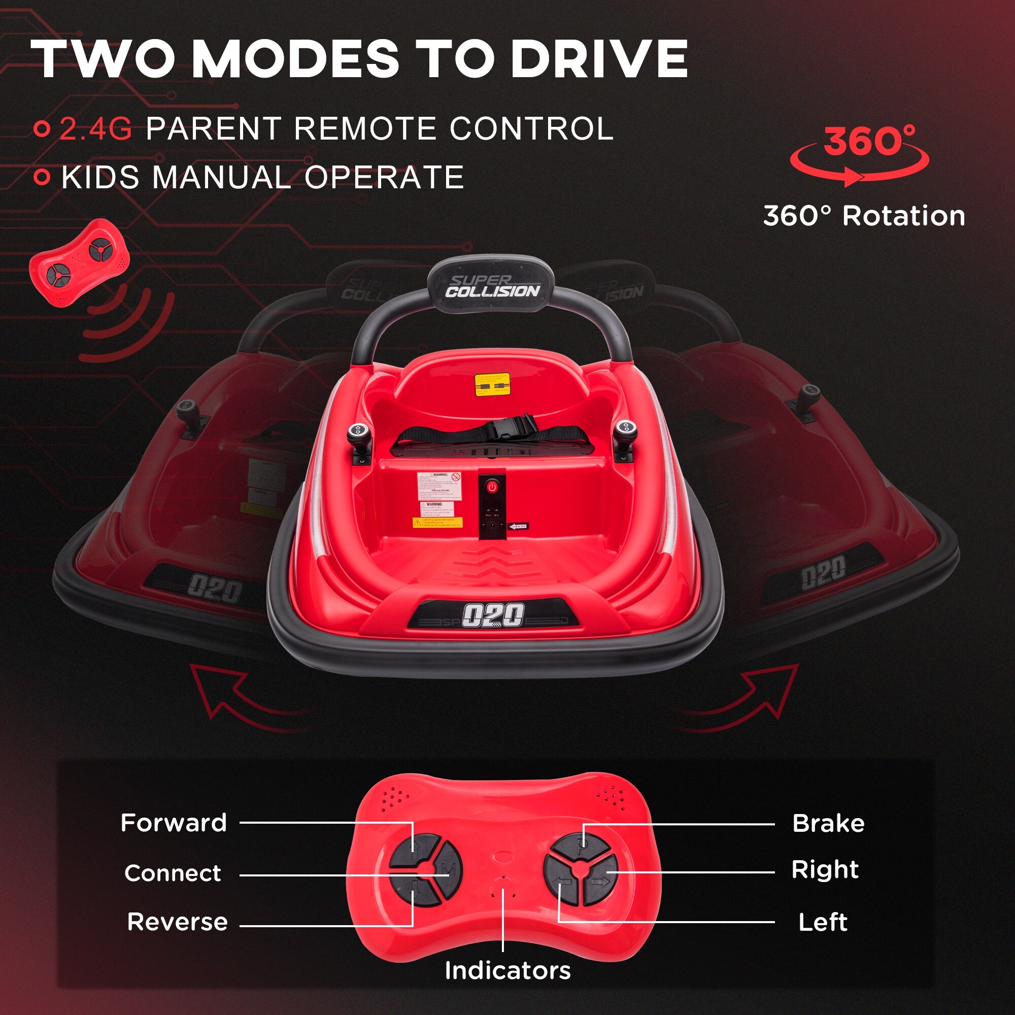 360-Degree 12V Electric Ride-On Toy - Exciting Adventures