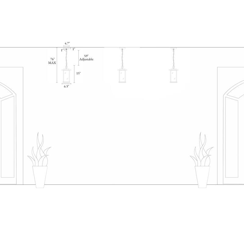 Modern Farmhouse Black 1-light Patio Outdoor Wall Sconce - L6.7"X W9.1" X H11.8"