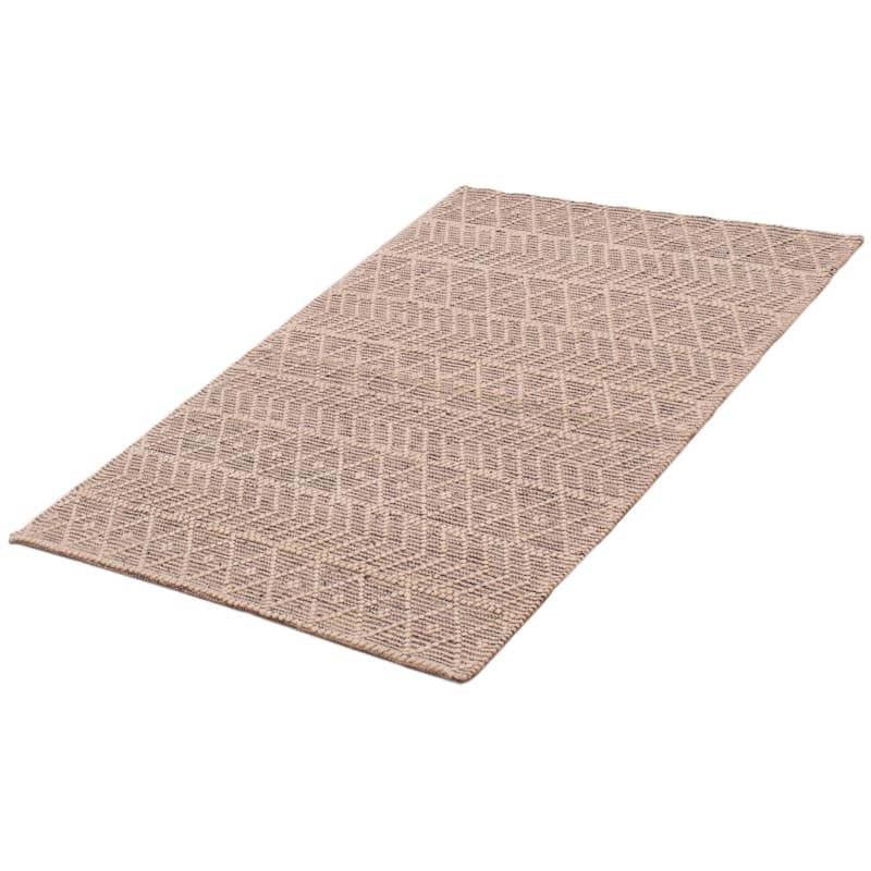 ECARPETGALLERY Braid weave Sienna Cream, Grey Wool Rug - 4'0 x 6'0