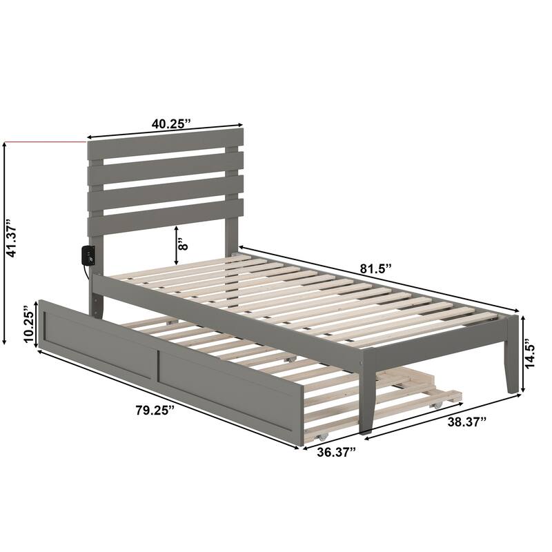 Oxford Bed with Twin XL Trundle