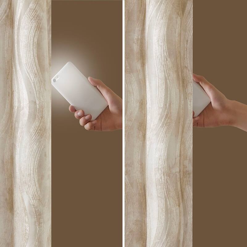 Printed Jacquard Grommet Top Total Blackout Curtain Panel