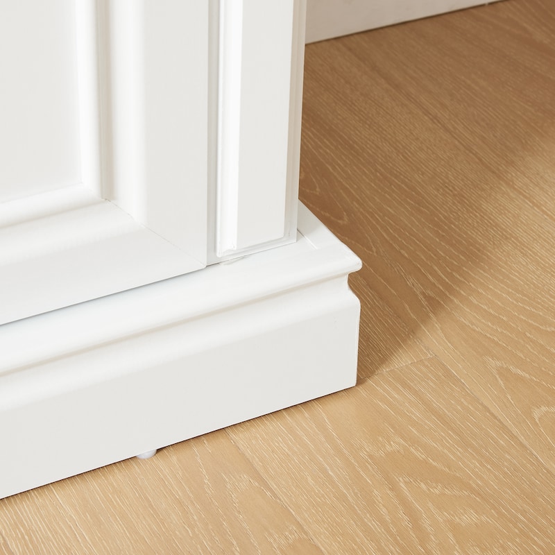 Medieval-Style TV Stand Multi-Functional Sliding Door TV Cabinet with 2 Storage Cabinets and Open Shelves, For Living Room