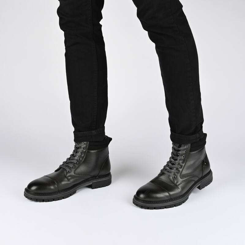 Vance Mens Fegan Cap Toe Lace-up Ankle Boot