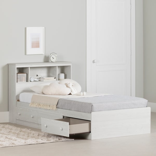 slide 2 of 17, South Shore Summer Breeze Bed and headboard set White Pine