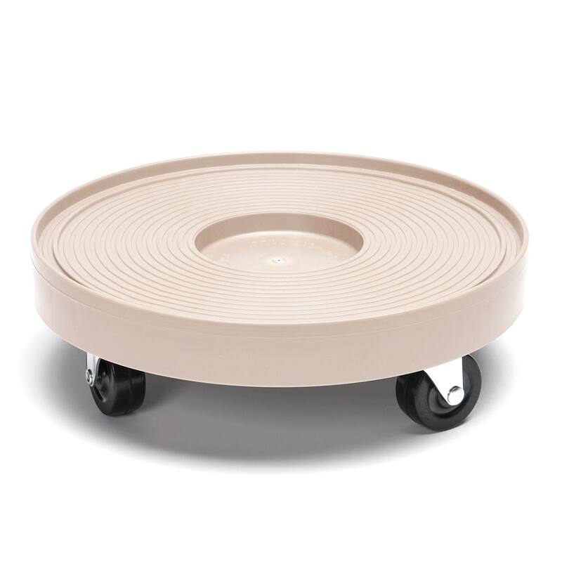 Gray Mist Plastic 12-inch Plant Dolly without Hole