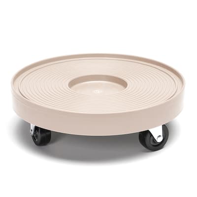 Gray Mist Plastic 12-inch Plant Dolly without Hole