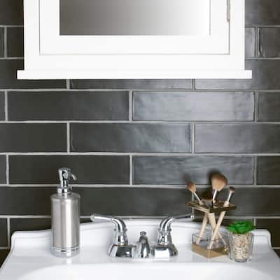 Merola Tile Chester Matte Nero 3" x 12" Ceramic Wall Tile