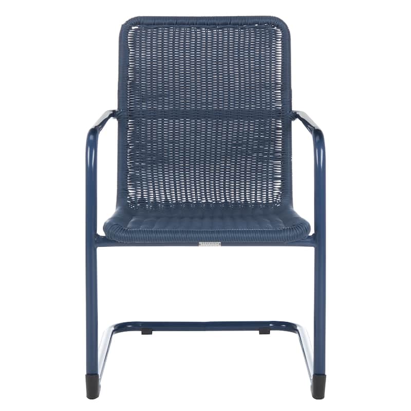 SAFAVIEH Outdoor Emmalee Chair (Set of 2) - 22" W x 25.6" D x 35" H - 20W x 35D x 26H